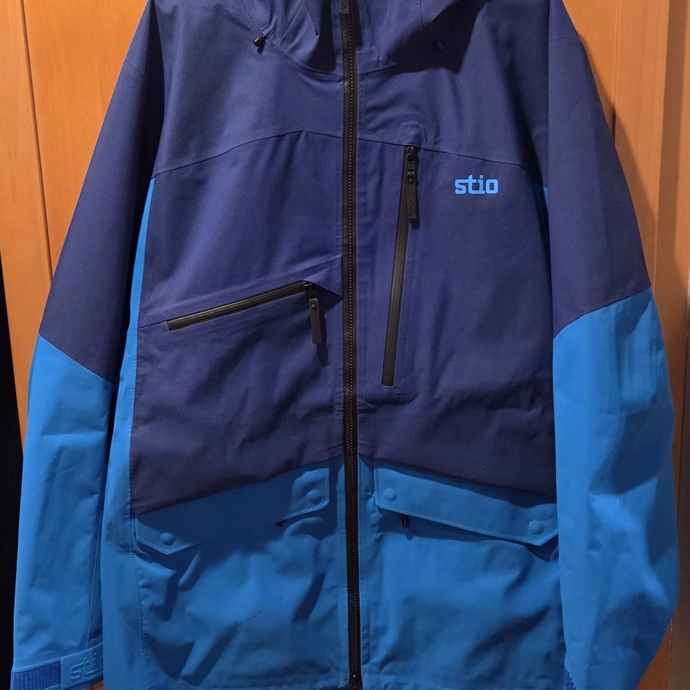 Stio Men's Navy and Teal Ski Jacket